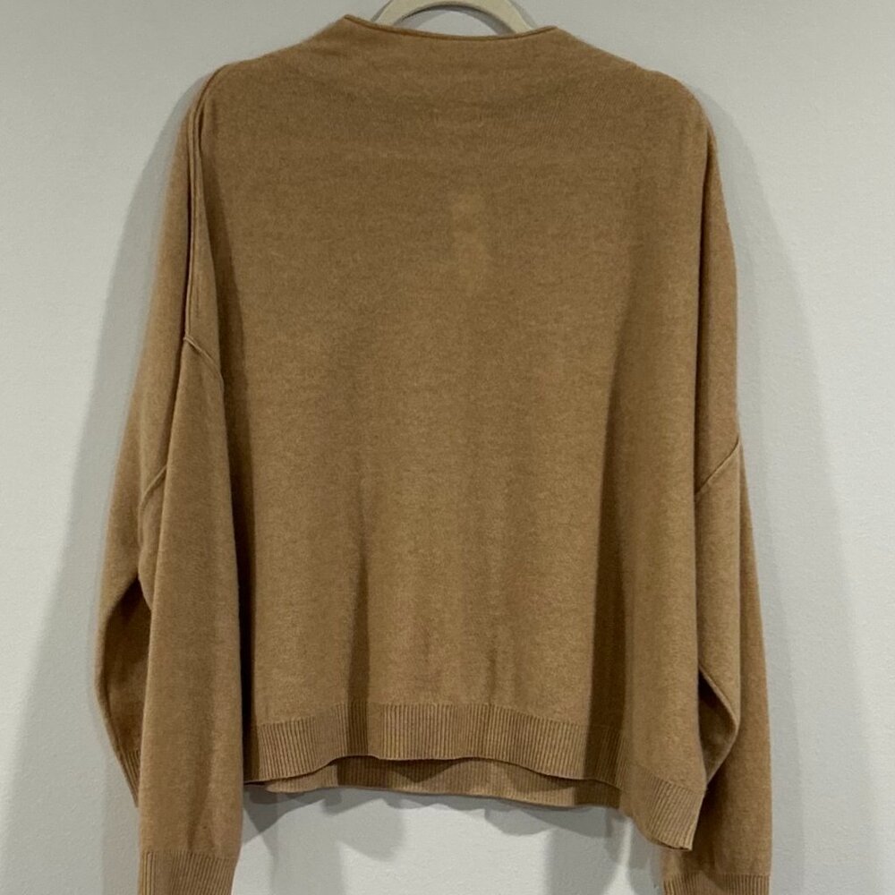 Pilcro Alani Cashmere Sweater Cropped Crewneck Honey PulloverSize XL - Picture 7 of 7